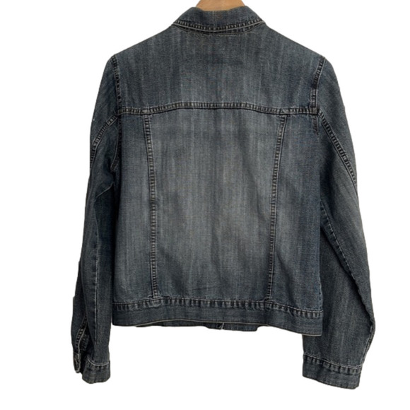 Contrast Jean Jacket. Lightweight Jean Jacket. Soft Comfy Denim Coastal. LARGE - Picture 10 of 12